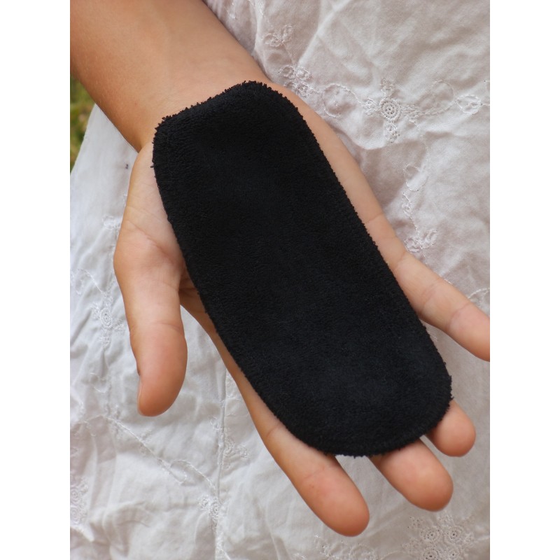 3 ou 10 protèges-slip lavables noirs sans ailettes Bambou et imperméables