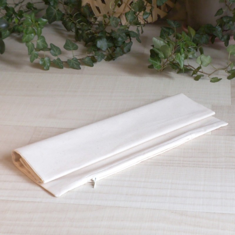 Housse zippée en coton bio pour oreiller à garnir