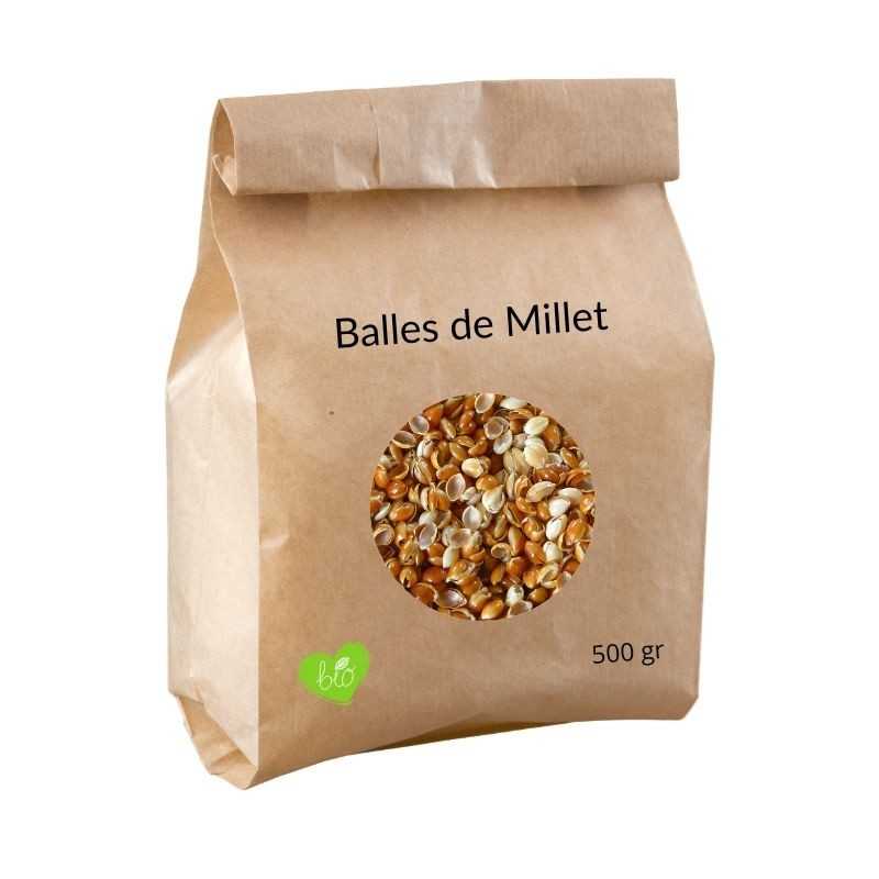 Recharge balles de millet biologiques en vrac 500 gr