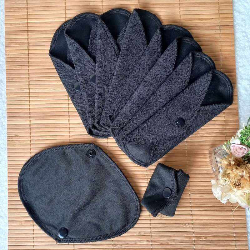 10 protège-slip à ailettes en bambou et imperméable