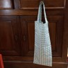 Sac à pain long en coton bleu