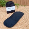 Serviette hygiénique lavable noire en bambou pour jeunes filles