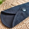 protège-slip lavable à ailettes noir Bambou