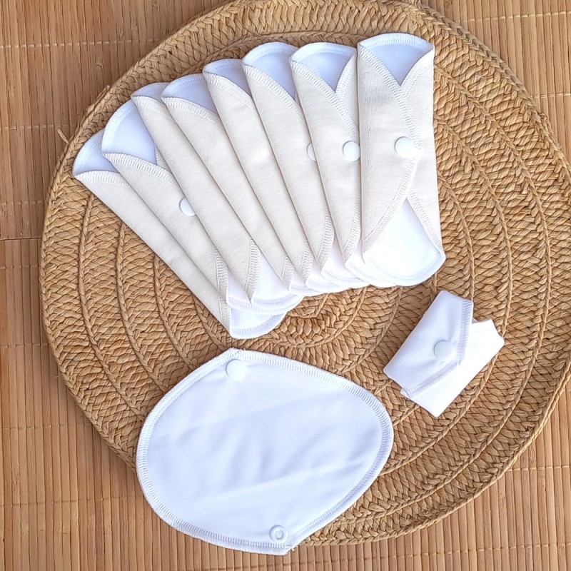 10 Protège-slip Ailettes Coton biologique & imperméables