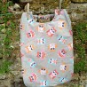 serviette de cantine élastiquée hiboux