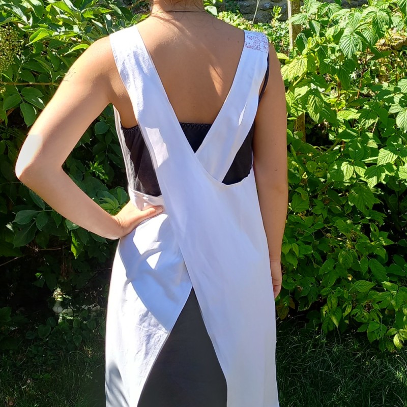 Tablier Japonais drap blanc