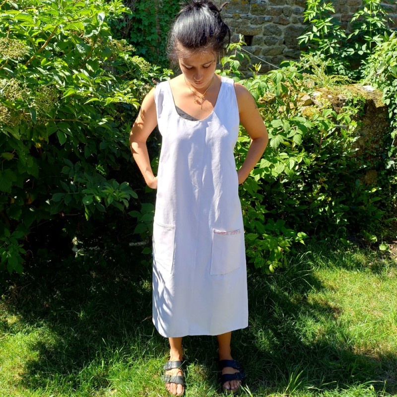 Tablier Japonais drap blanc