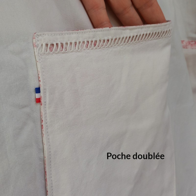 Tablier Japonais drap blanc