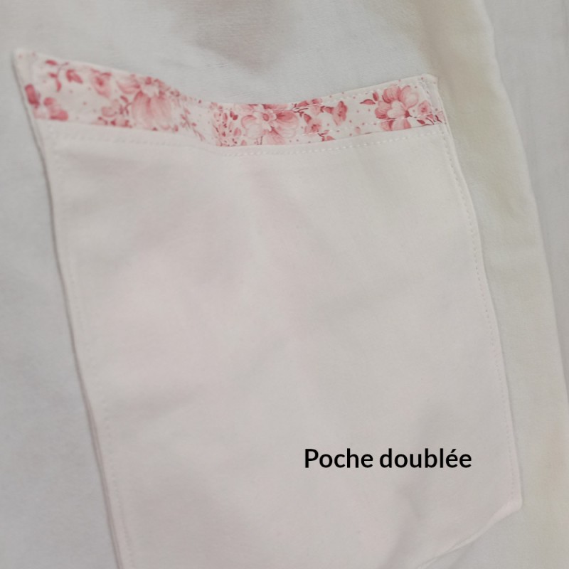 Tablier Japonais drap blanc