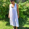 Tablier Japonais blanc draps upcyclés