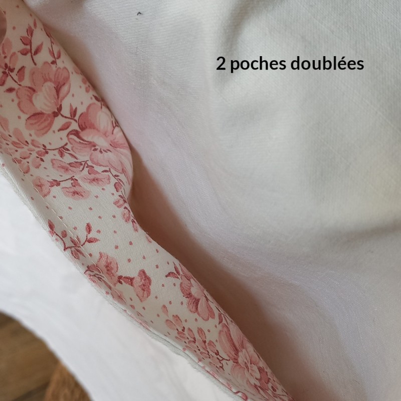 Tablier Japonais blanc draps upcyclés
