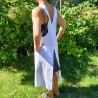 Tablier Japonais blanc draps upcyclés