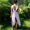 Tablier Japonais fleurs roses